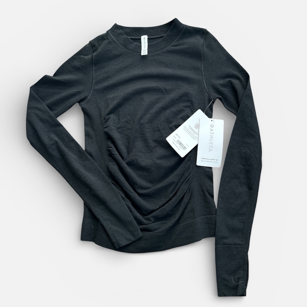 Athleta Black Long Sleeve Top